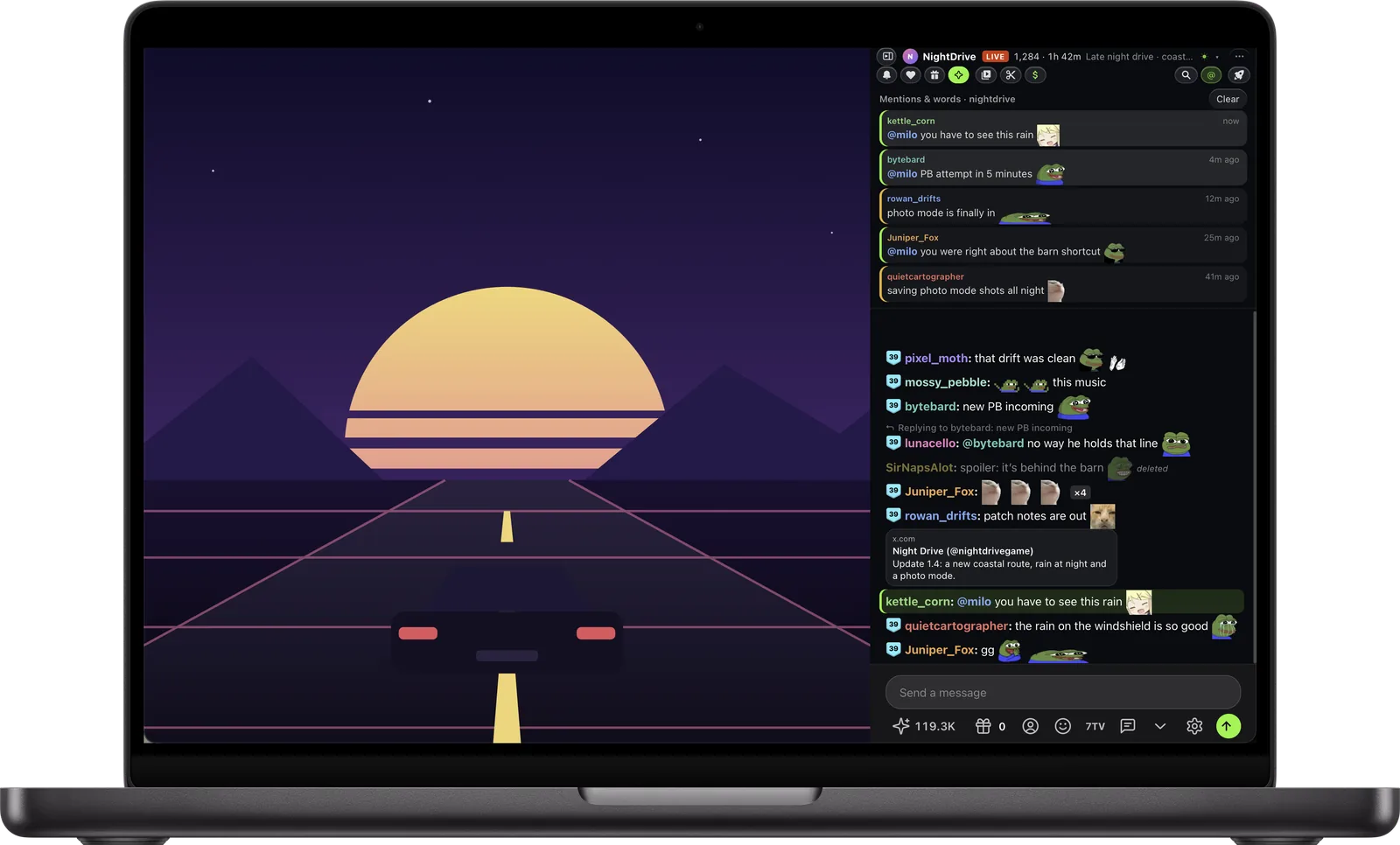 Kickon in Safari on a Mac: Never miss a mention