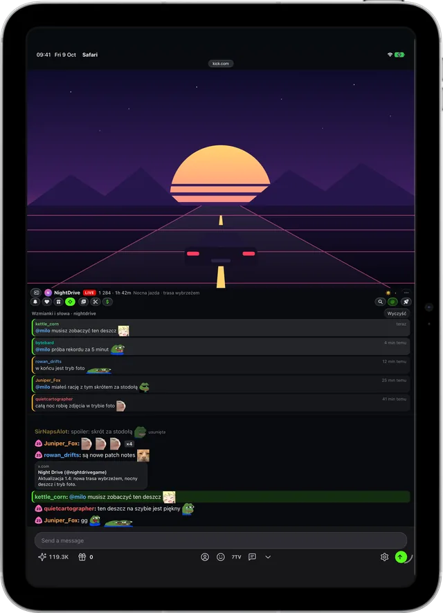 Kickon w Safari na iPadzie: Żadna wzmianka nie ucieknie